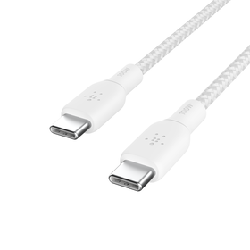 USB-C 转 USB-C 数据线 100W, 白色的, hi-res